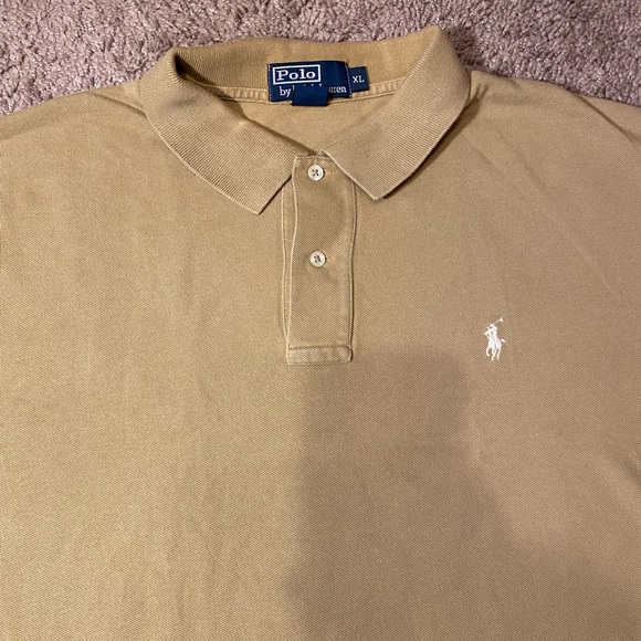 Polo Ralph Lauren Polo Mens Size XL Brown Tan Work Dress School Church Shirt - Picture 1 of 9